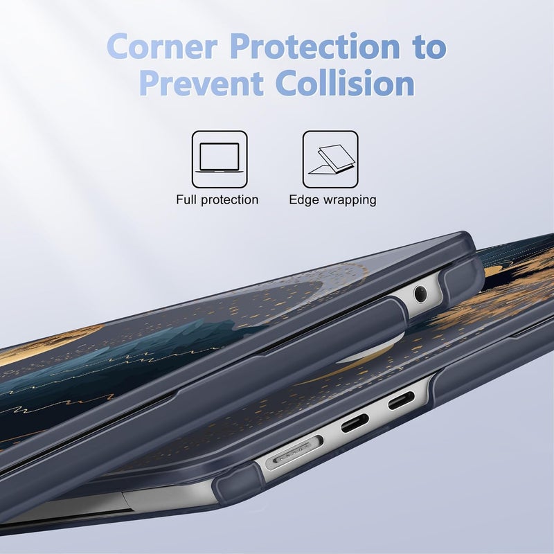 May Chen غطاء لجهاز MacBook Air 13.6 بوصة 2025 2024 2023 2022 إصدار: A3240 A3113 M3 A2681 M2، غطاء صلب بلاستيكي لجهاز MacBook Air 13.6" مع شاشة Retina يتناسب مع Touch ID، جبل النجوم - Image 3